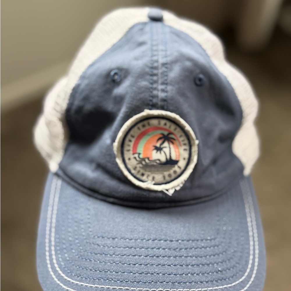 Salt Life Blue and White Trucker Hat - Picture 3 of 5